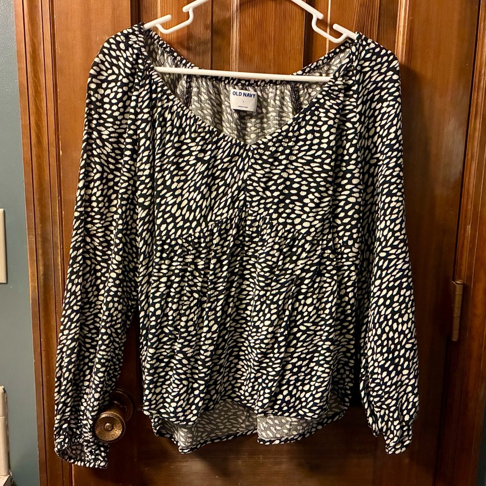 Old Navy Black and White Blouse